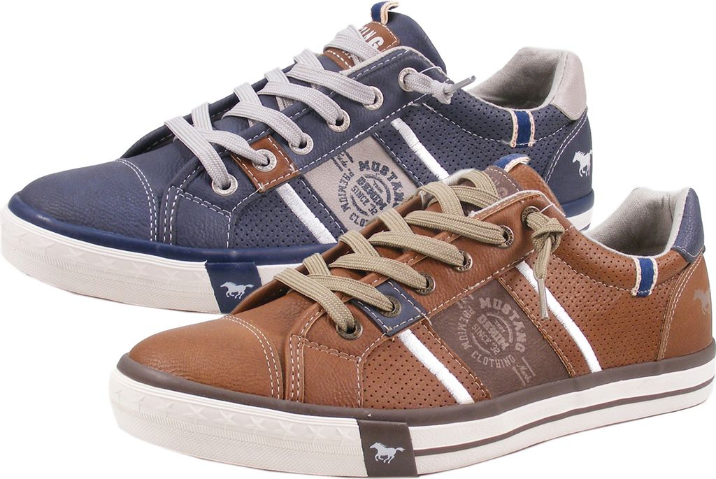 Mustang 4072-308 Schuhe Herren Schnürschuhe Sneaker , Größe:44 EU, Farbe:Braun