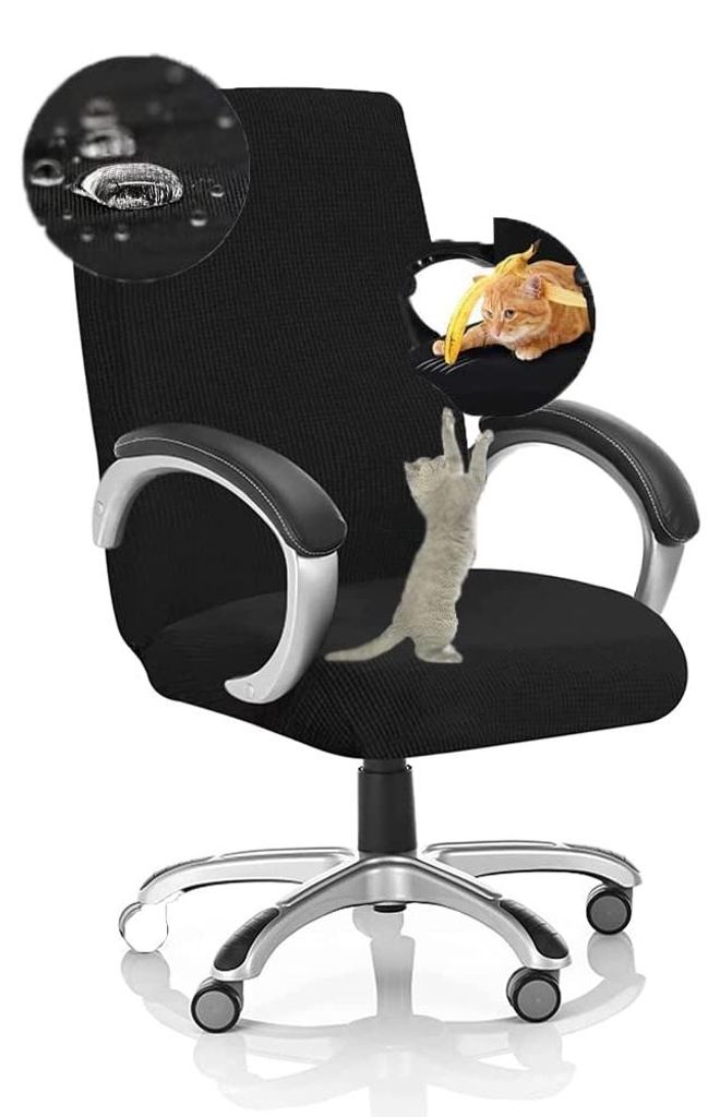 Bürostuhlbezug, elastischer Stuhlbezug, Bezug für Drehstühle mit Armlehnen, moderner Stuhlbezug, Sesselbezug, waschbarer Stuhlbezug für Compute...