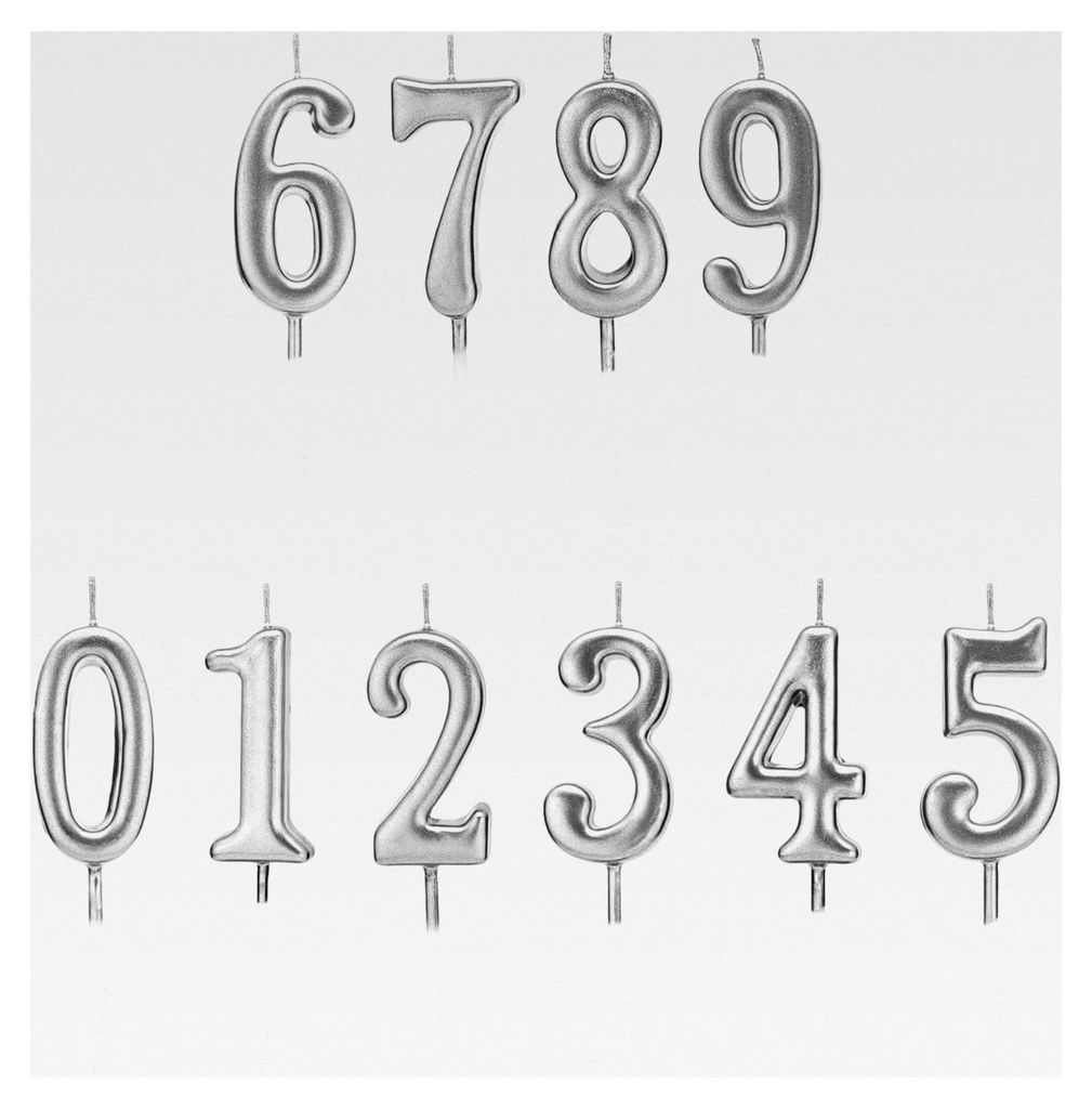 Geburtstagskerzen | 10 Stück Zubehör für Geburtstagsfeiern – Dekoration für Kuchen mit Zahlen | für Hochzeiten, Graduierungen, Ruhestand, Fa...