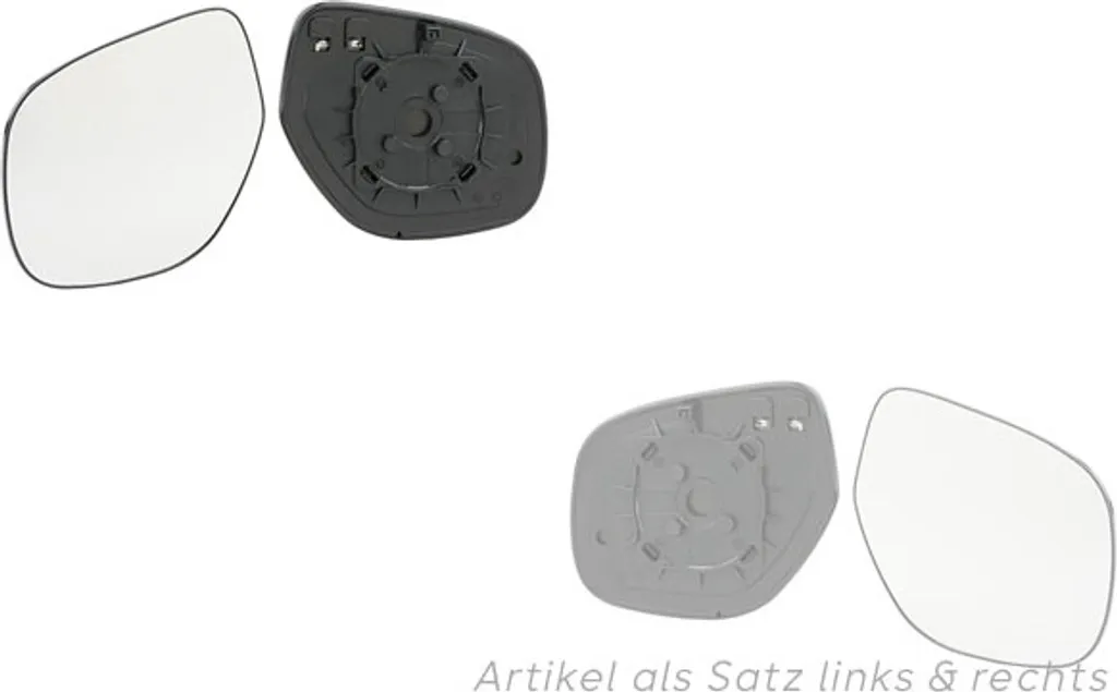 Set de Verre de Rétroviseur Johns 1608318280 pour Mitsubishi Asx (GA)