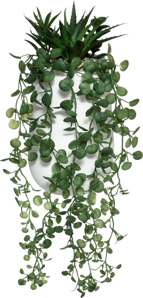 Déco végétale pour bureau : Plante artificielle en pot ciment 33 cm