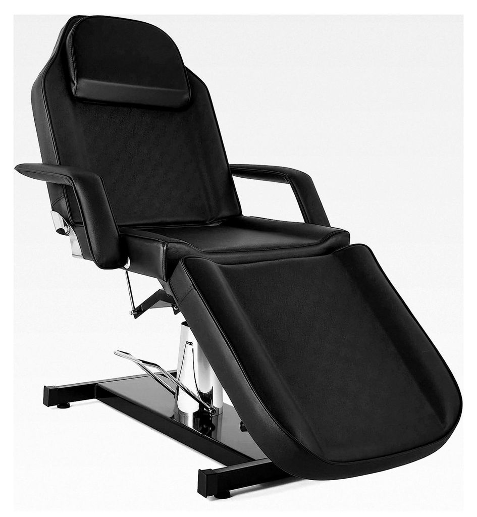 Hydraulische Kosmetikliege Therapieliege Massageliege Tattoo-Liege Gesichtsbett Massagetisch, schwarz