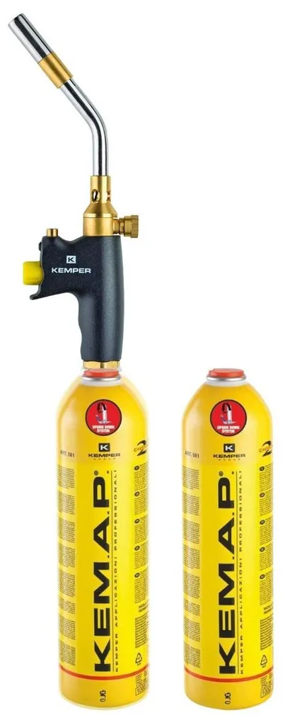 Kit Chalumeau KEMPER KEMAP PRO avec 2 Bouteilles Propane 750ml 2400°C