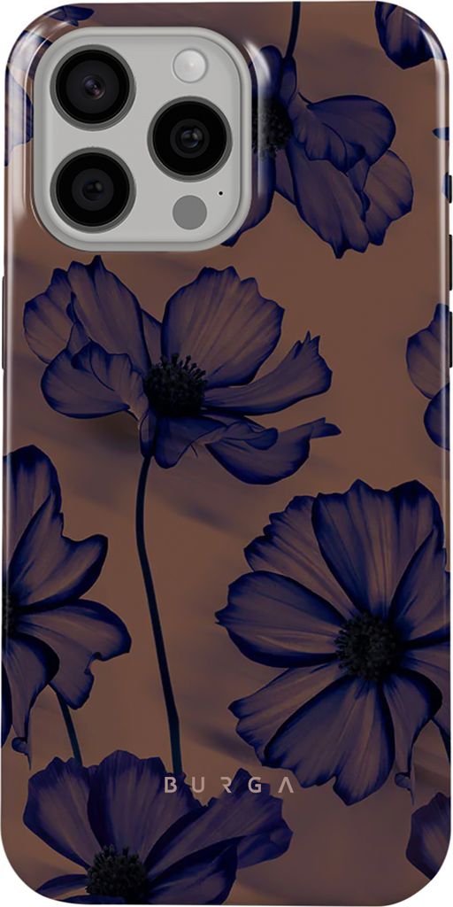 Burga, MagSafe Hülle für iPhone 15 Pro Elegantes Velvet Night-Motiv, Dunkelviolett
