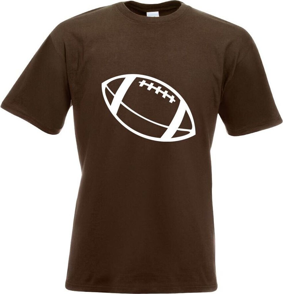 Kiwistar - T-Shirt - Chocolate - Football Motiv Bedruckt Funshirt Design Print - mit Motiv Bedruckt - Funshirt Design - Sport - Freizeit - Herren - M