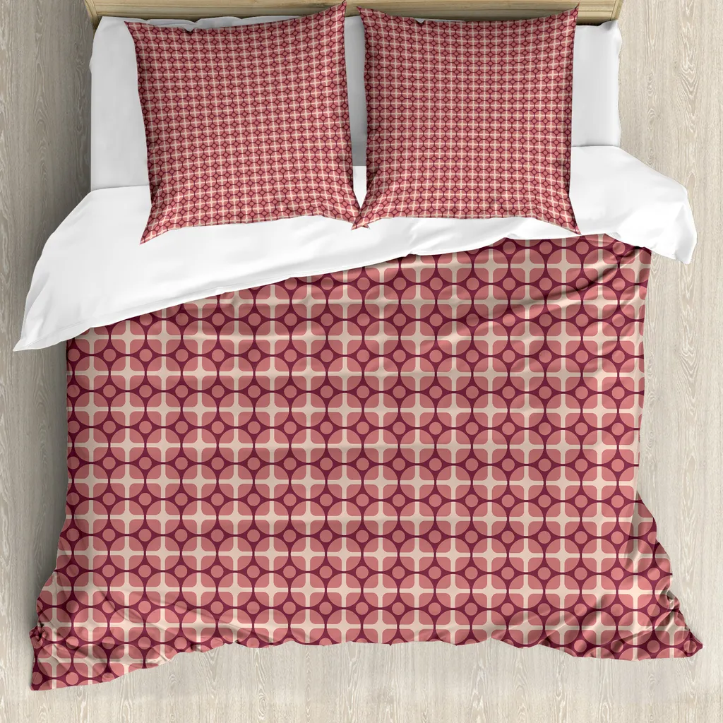 Ensemble de couette géométrique pour lit simple, confort et bien-être