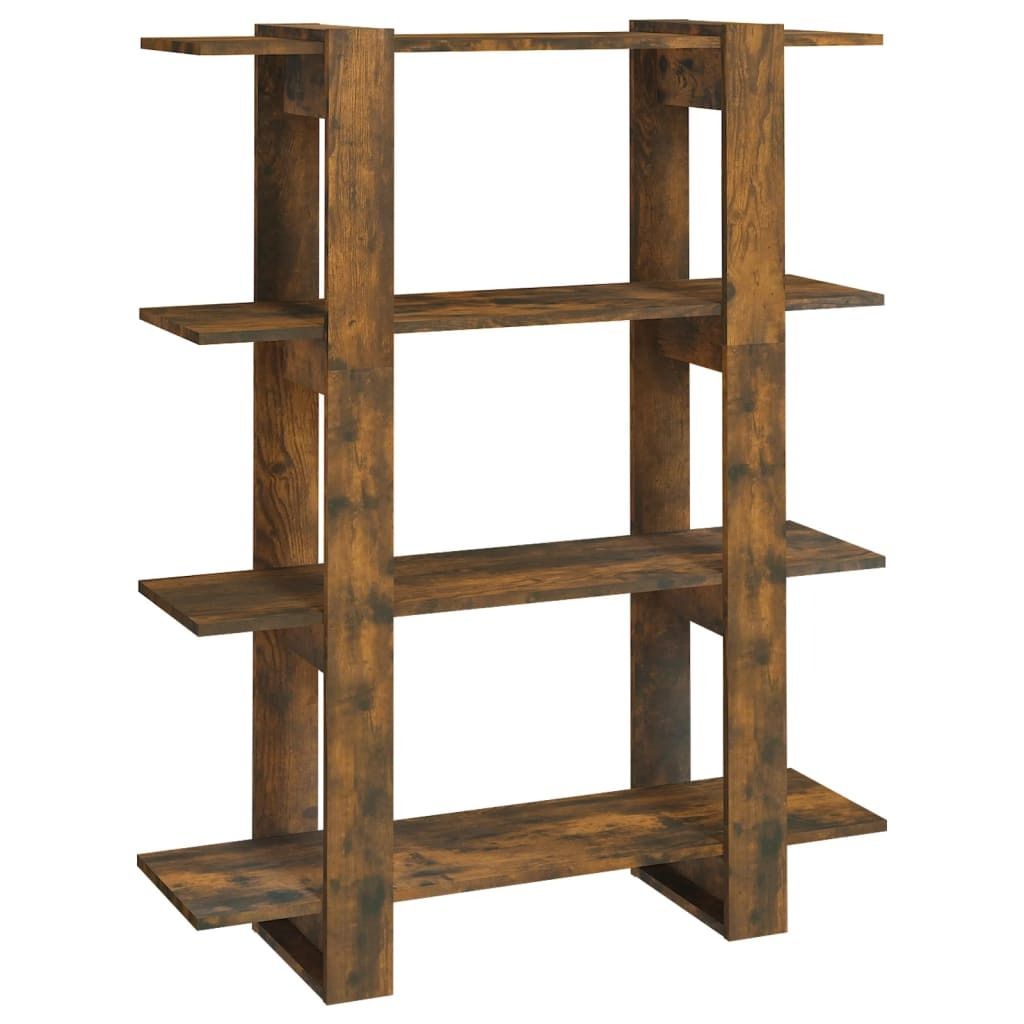 vidaXL Bücherregal/Raumteiler Räuchereiche 100x30x123,5 cm Produktbild 