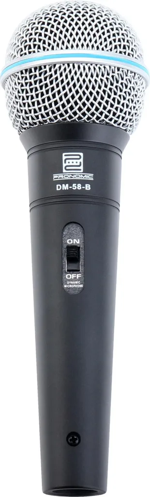 Pronomic DM-58-B Micro de Chant Dynamique avec Câble XLR de 5 Mètres