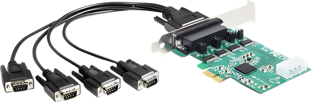 Carte PCIe 4 ports série D-Sub9 DeLock avec équerre low profile