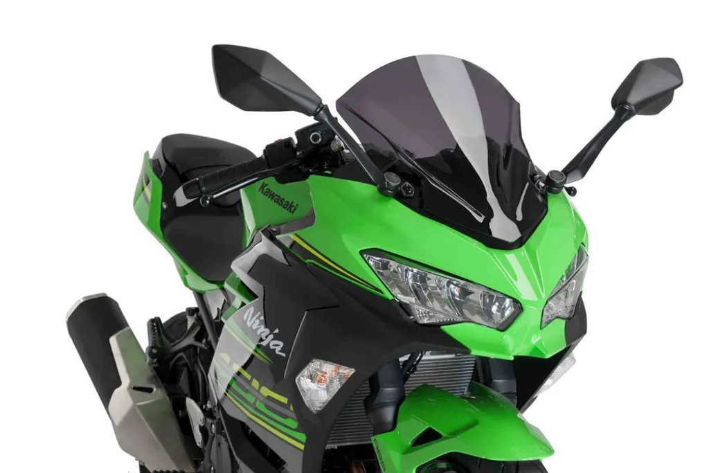 Sute-vent Sport Z-Racing PUIG pour Kawasaki Ninja 400 Teinté Noir Fumé