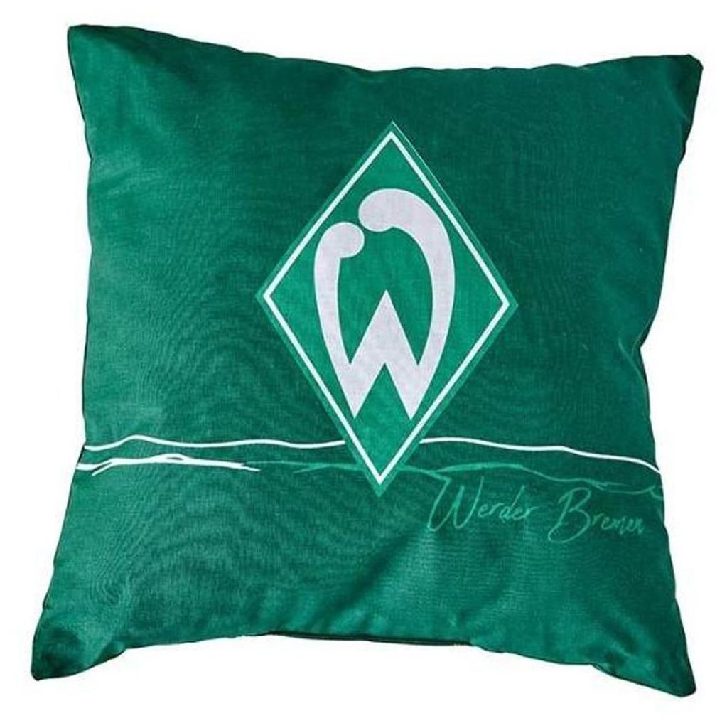 SV Werder Bremen Kissen Raute 40x40cm Grün, Offizieller Produktbild 