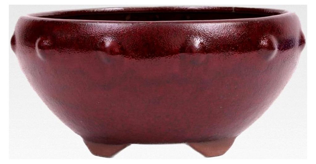 Bonsai - Schale rund 20,5 Ø x 10,5 cm Bordeaux