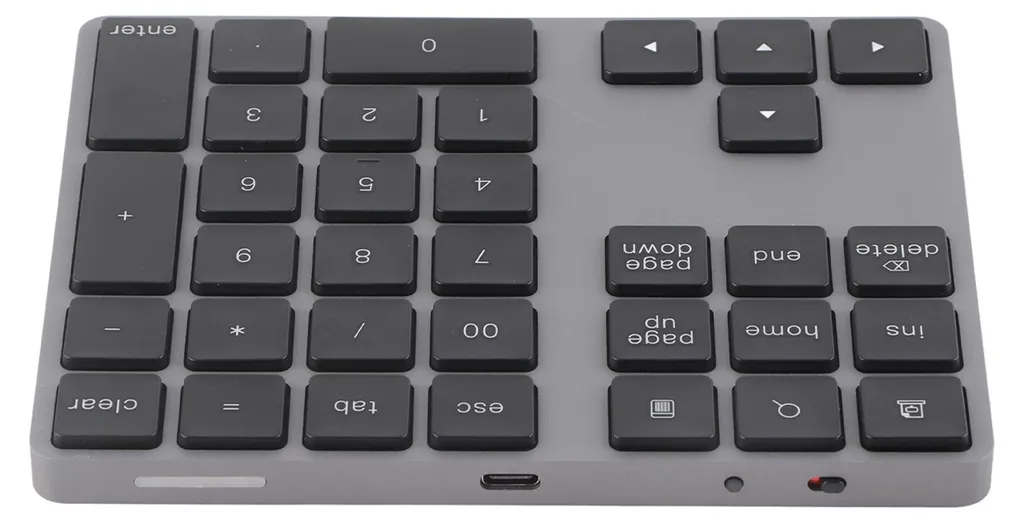 Pavé numérique sans fil Bluetooth noir 34 touches pour Mac et Windows