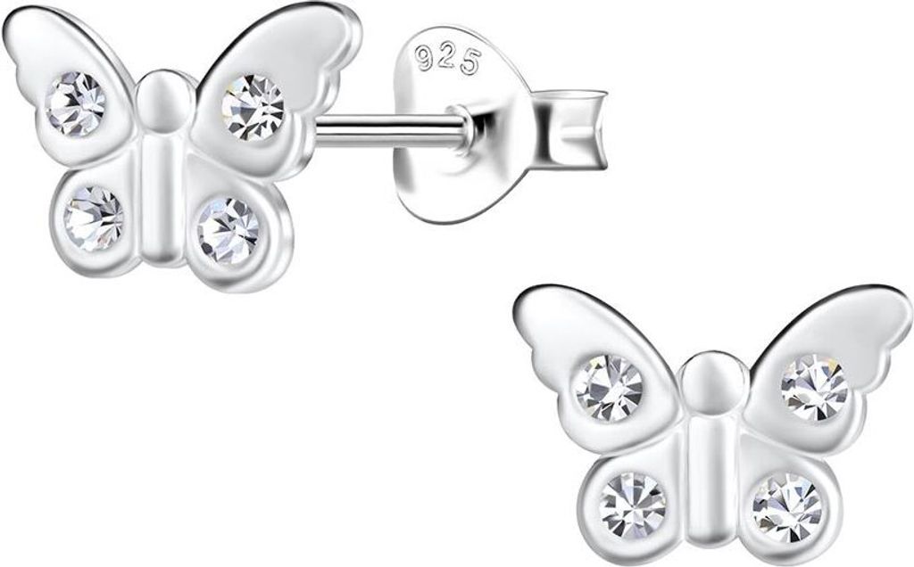 Schmetterlings Ohrringe Silber 925 Ohrstecker Produktbild 