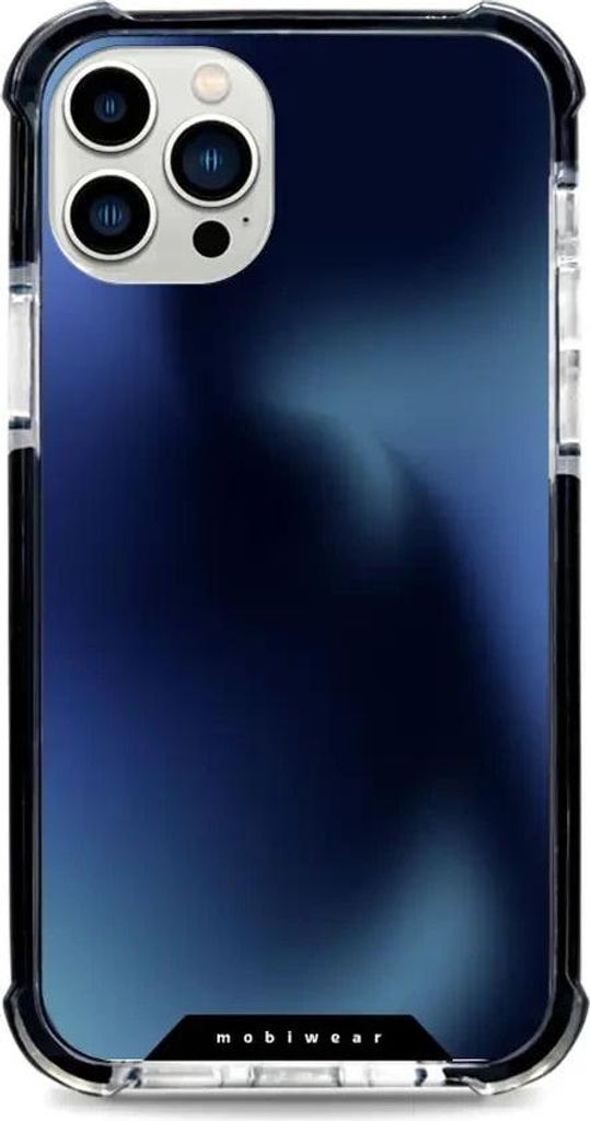 Handyhülle für iPhone 12 Pro mit MagSafe, Mobiwear Elite Bumper, Dunkelblau