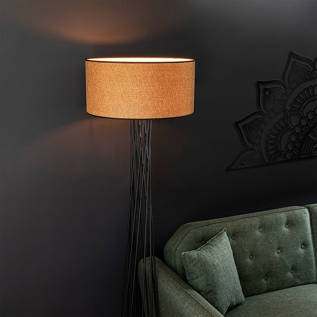 Opviq, Industrielle Stehlampe mit Metallkörper, 50 cm Breite, 175 cm Höhe, 50 cm Tiefe | E27 Fassung, max. 40 W, 200 cm Kabel | Elegantes Design ...