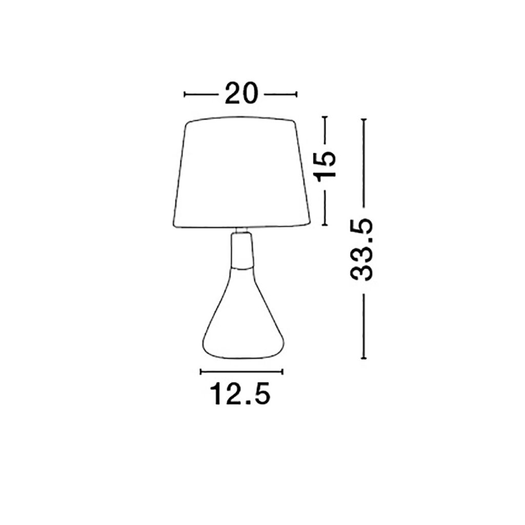 Nova Luce Montes Metall Tischlampe mit Textilschirm