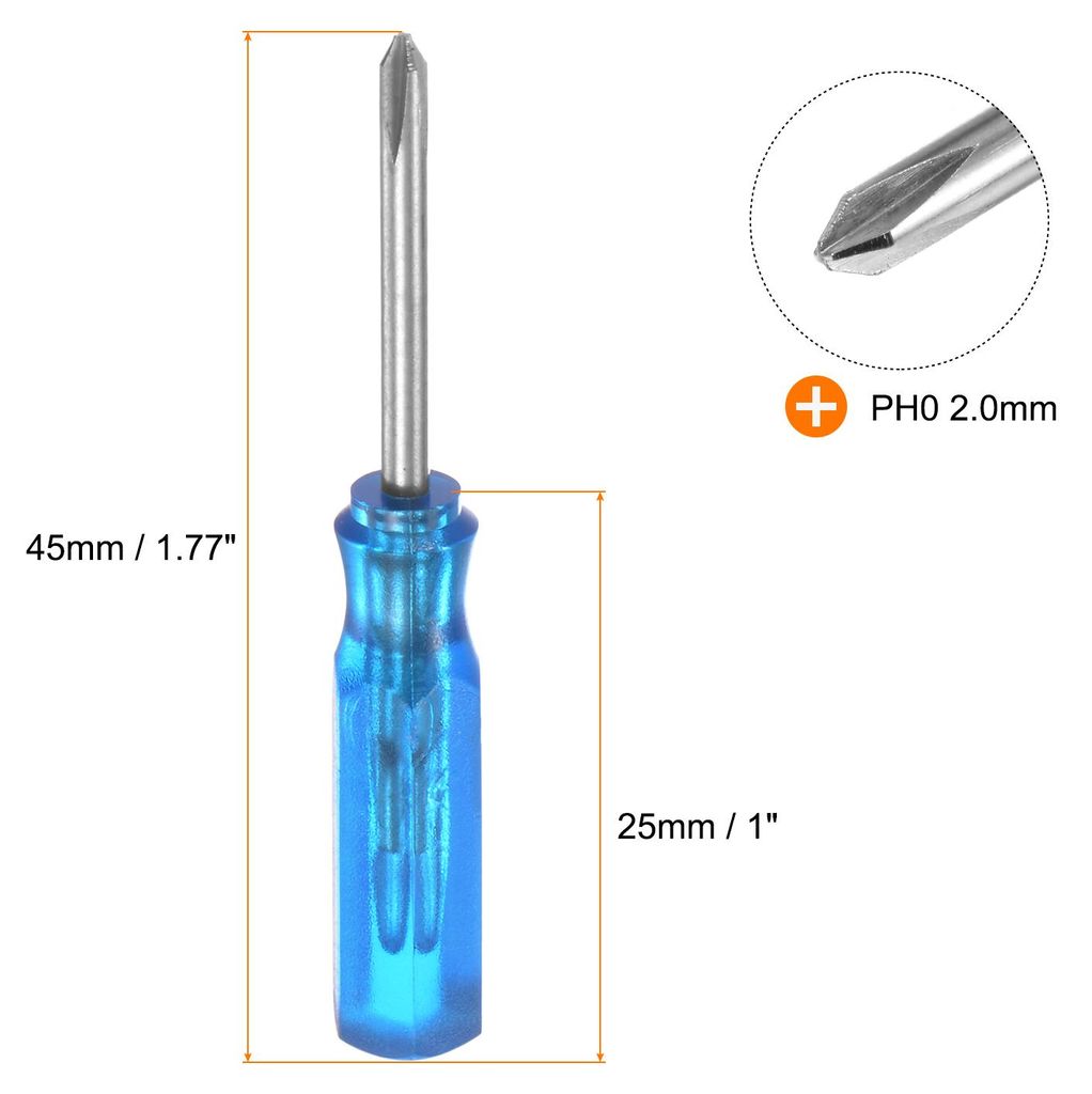 2 Stš¹ck PH0 Mini Kreuzschraubendreher Set Kleine Schraubenzieher Set 2mm Magnetisch Kreuzkopf 45mm L?nge Feinmechaniker Schraubendreher Set fš...