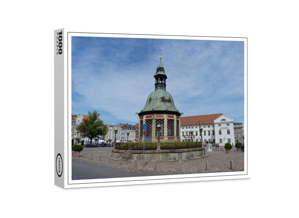 raxxa Premium-Puzzle "Wasserkunst Marktplatz Wismar", 1000 Produktbild 