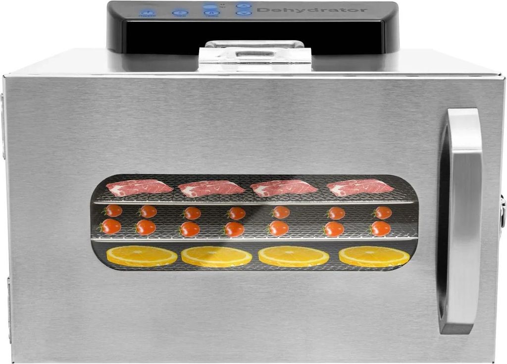 Dörrautomat / Dörgerät - Elektrisch - 400 W - 6 Etagen - Temperatur 30–85 °C - Präzise Temperatursteuerung