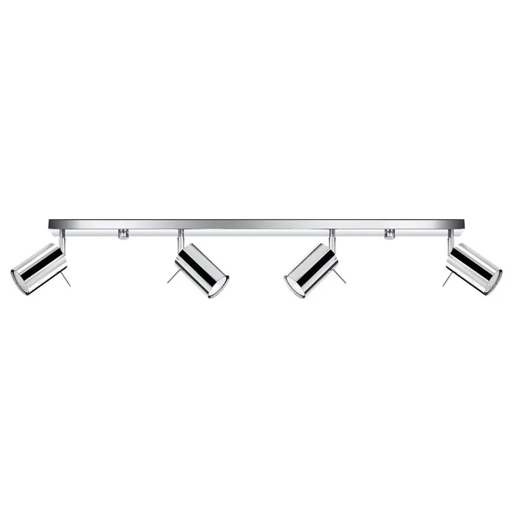 Spot Soffitto 4 Luci RING Sollux Cromo - Compatibile LED GU10 80cm