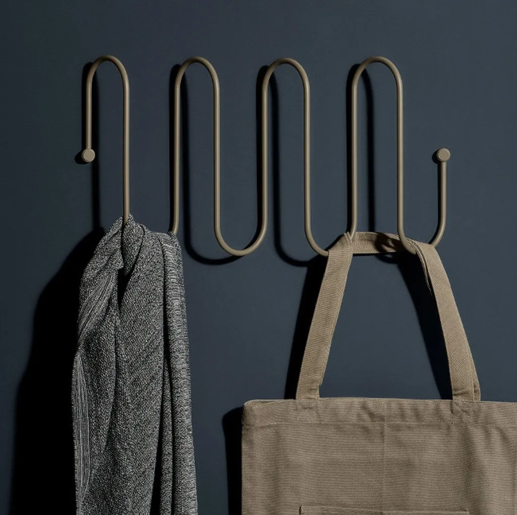 Patère Murale Design en Acier Gris Steel Gray Blomus CURL Moderne