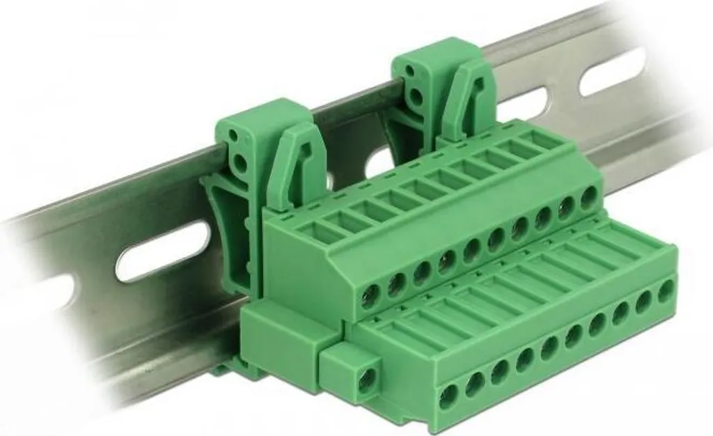 Delock Terminal Block 10 Pin pour Rail DIN avec Fixation à Vis 66254