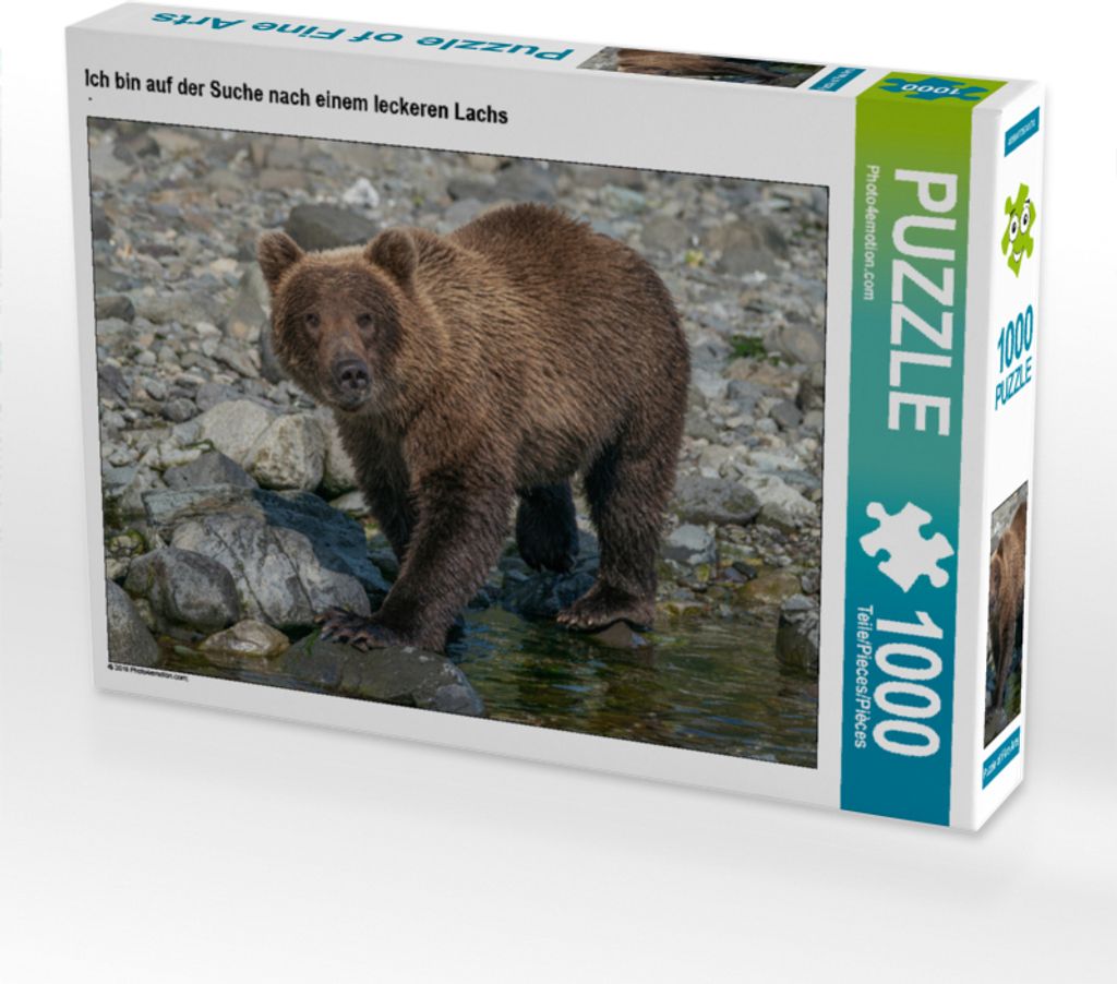 CALVENDO Puzzle Ich bin auf der Suche nach einem leckeren Lachs | 1000 Teile Lege-Größe 64x48cm Foto-Puzzle für glückliche Stunden