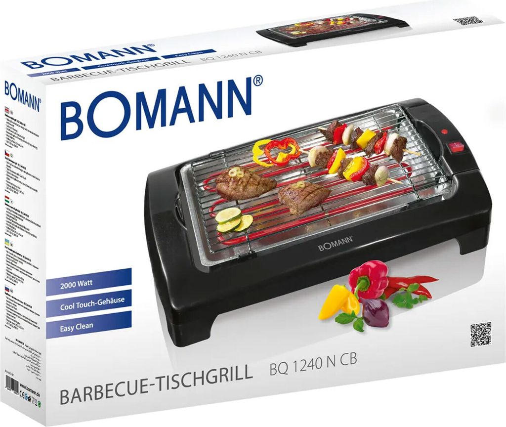 BOMANN Grill BQ 1240 N 2000 W schwarz Zdjęcie produktu 17