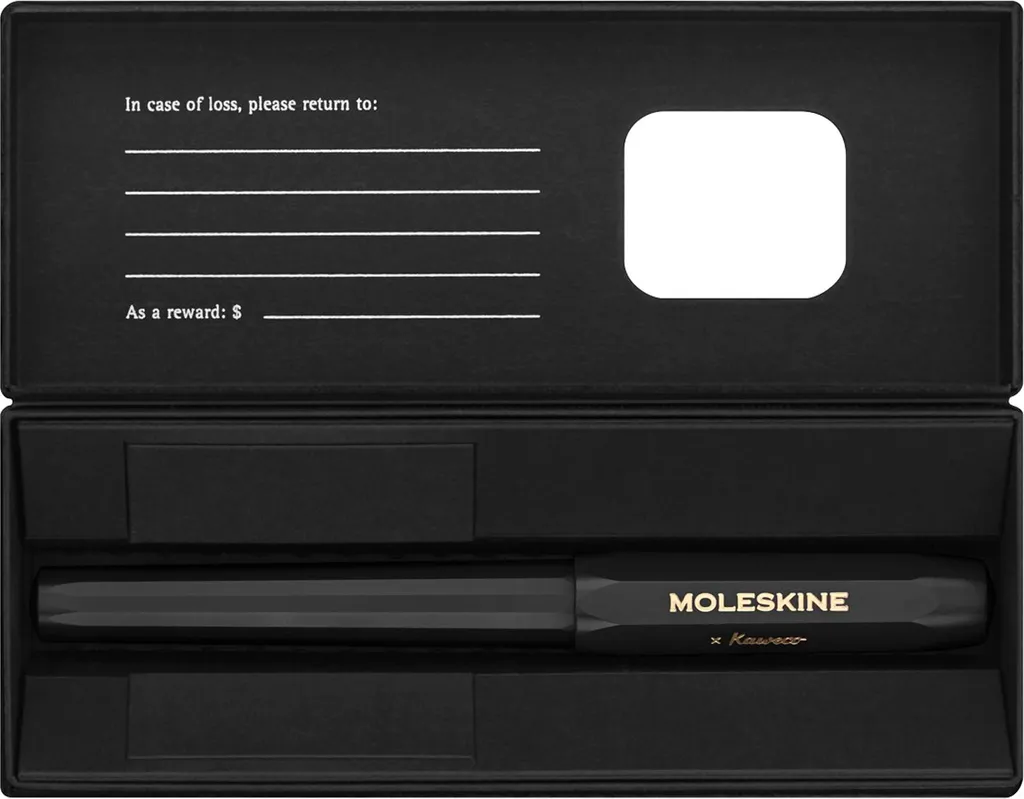 Stylo Bille Moleskine Kaweco Noir Idéal pour Carnets et Notes en Encre Bleue