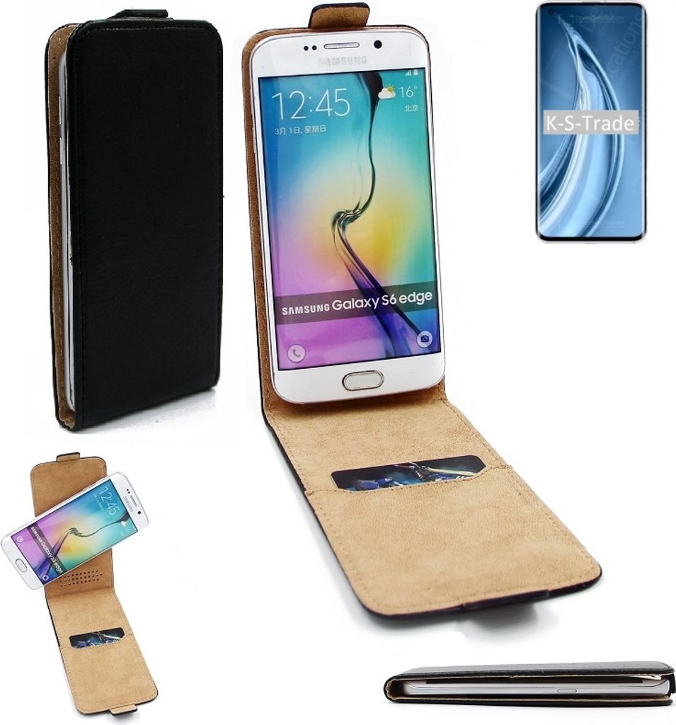 K-S-Trade Schutz-Hülle Handy-Hülle kompatibel mit Xiaomi Mi 10s Flipstyle 360° Smartphone Tasche, schwarz, Case Flip cover