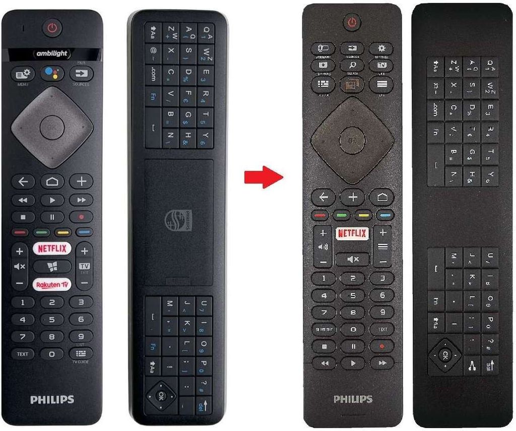 Original Fernbedienung QWERTY Philips 65OLED873/12 65OLED903