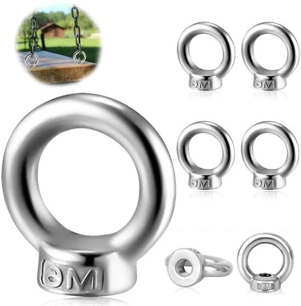 Anneau de levage M6 inox 304 : fini la rouille sur vos fixations - 6 pcs