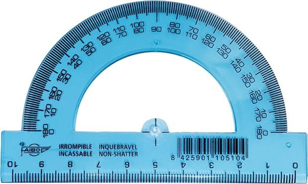Fapi 10 cm Winkelmesser mit Lineal Unzerbrechlich 10510K