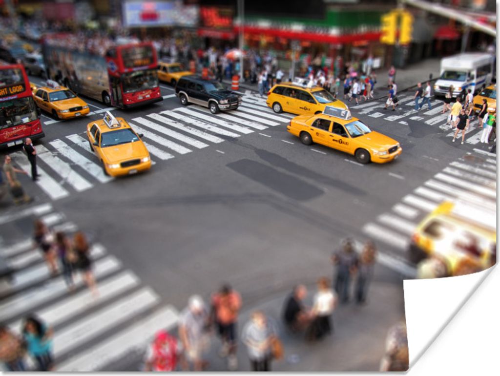 MuchoWow Poster New York - Amerika - Taxi 40x30 cm - Plakate für die Wände - Poster Wohnzimmer