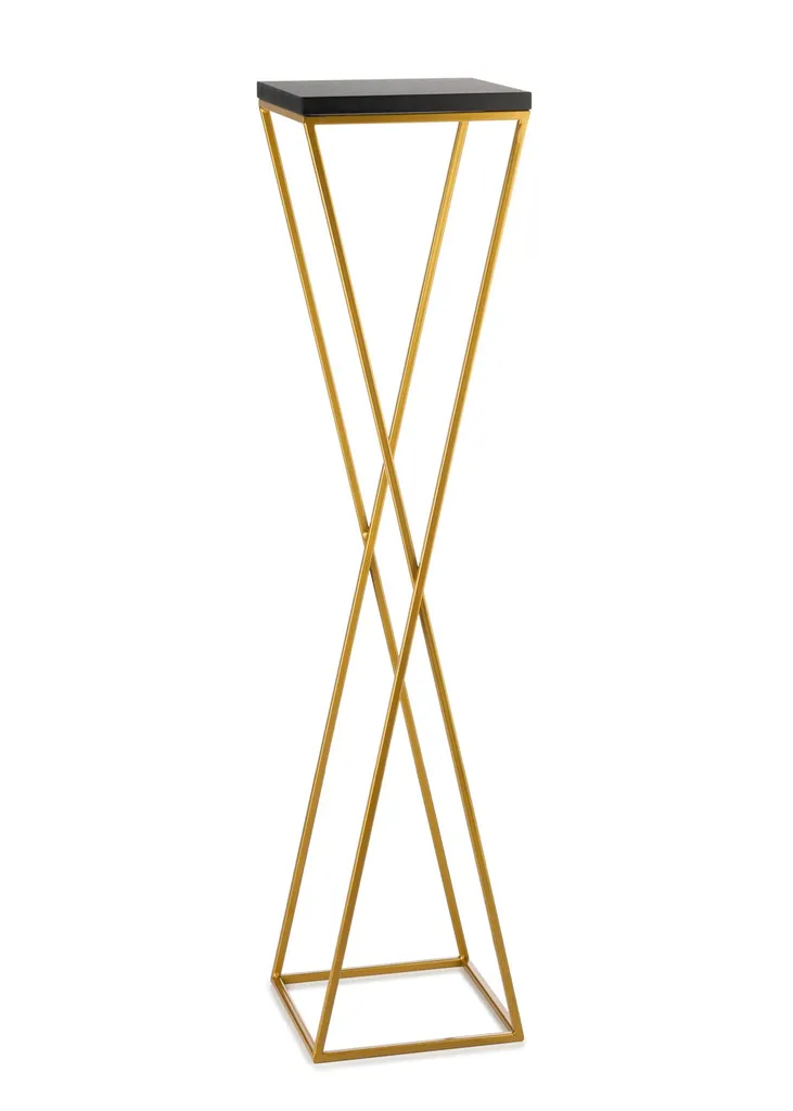 Support à plantes noir 100 cm Lancelot-oic structure métal loft robuste