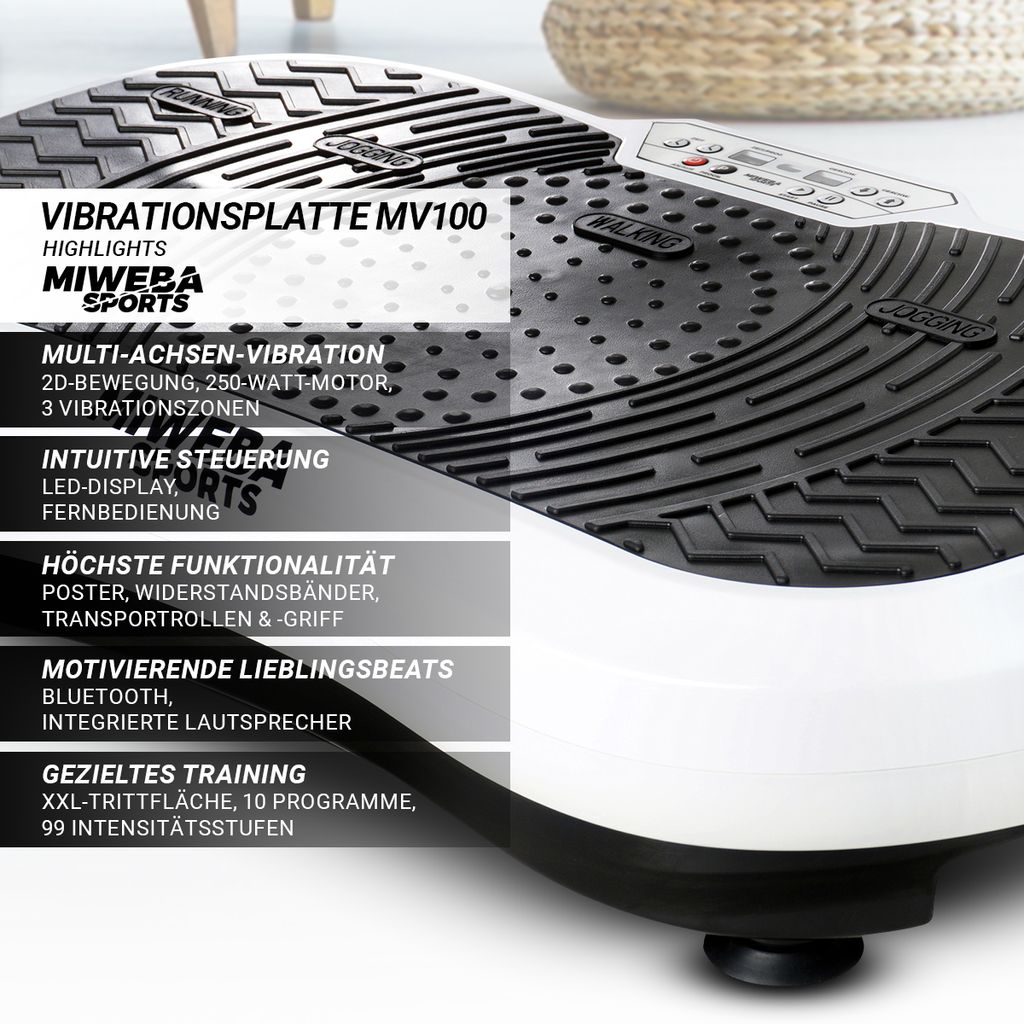 Miweba MV100 Profi Sports Vibrationsplatte 2D