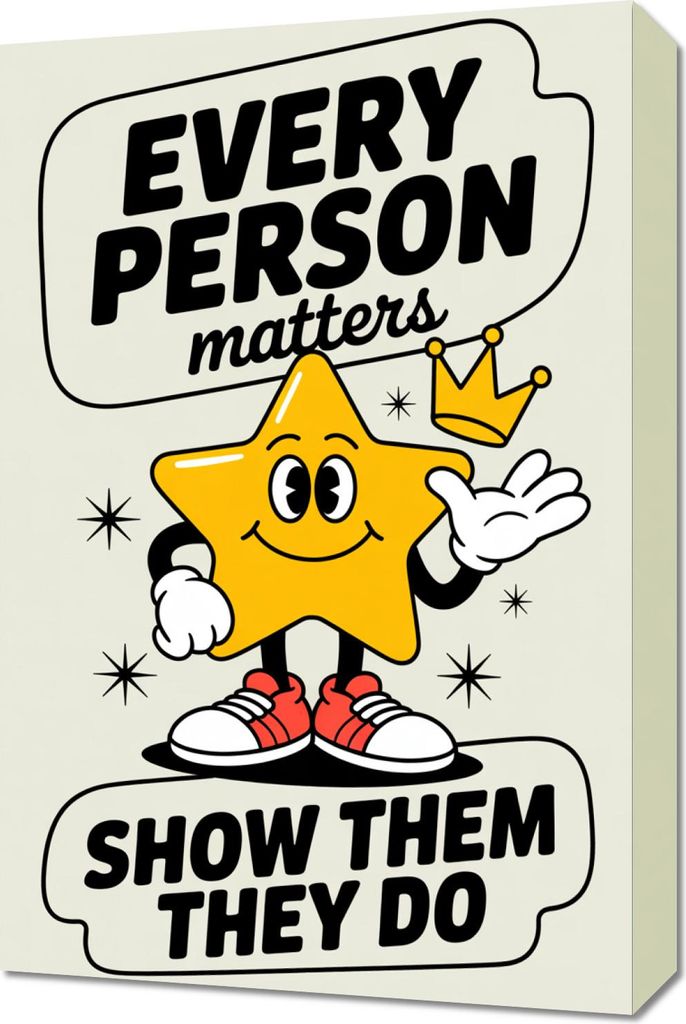 Bild 40x60cm Motivations-Affirmation Retro Vintage für das Wohnzimmer Every Person