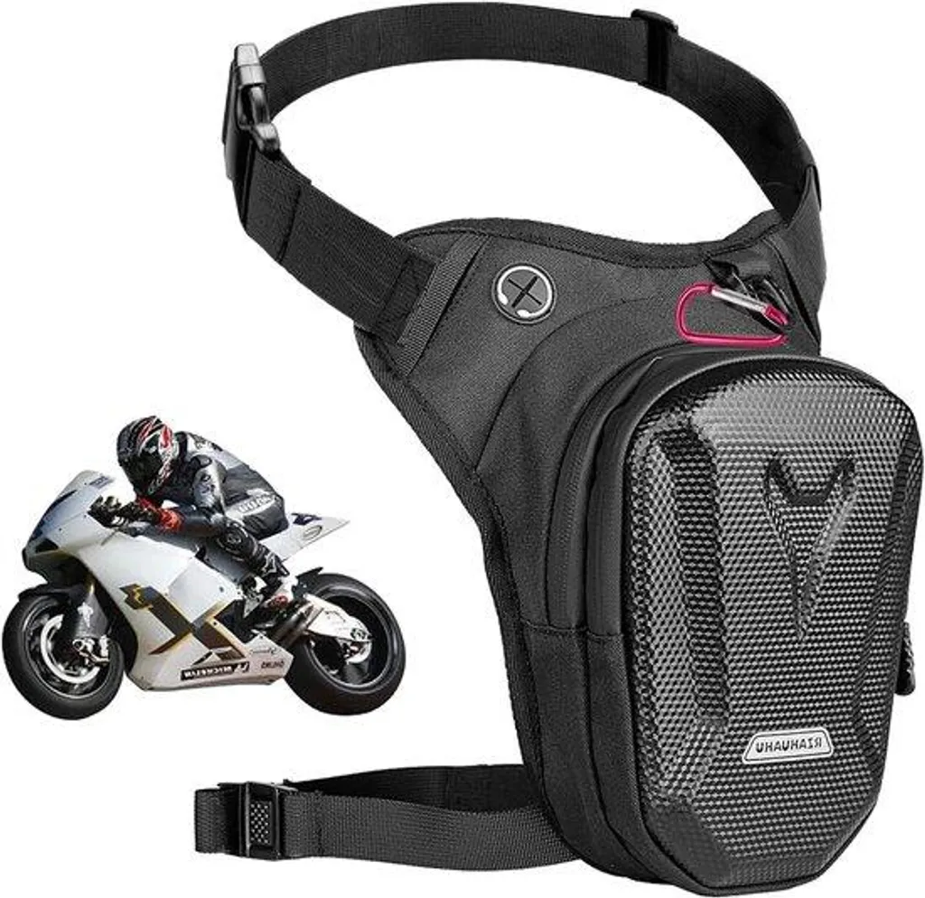 Sacoche de jambe moto étanche pour homme et femme en coque rigide