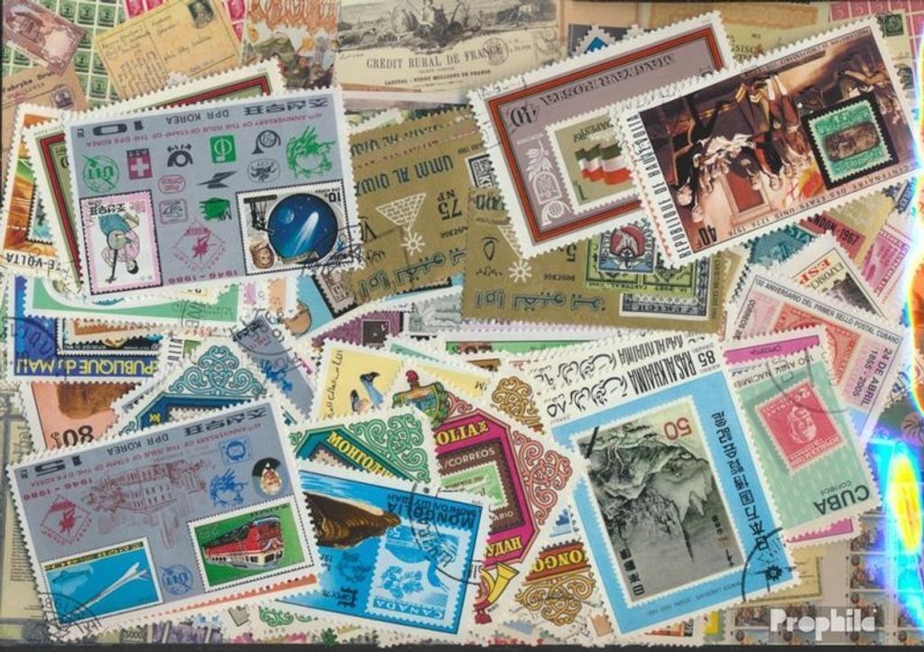 Briefmarken Motive 300 verschiedene Marken auf Marken