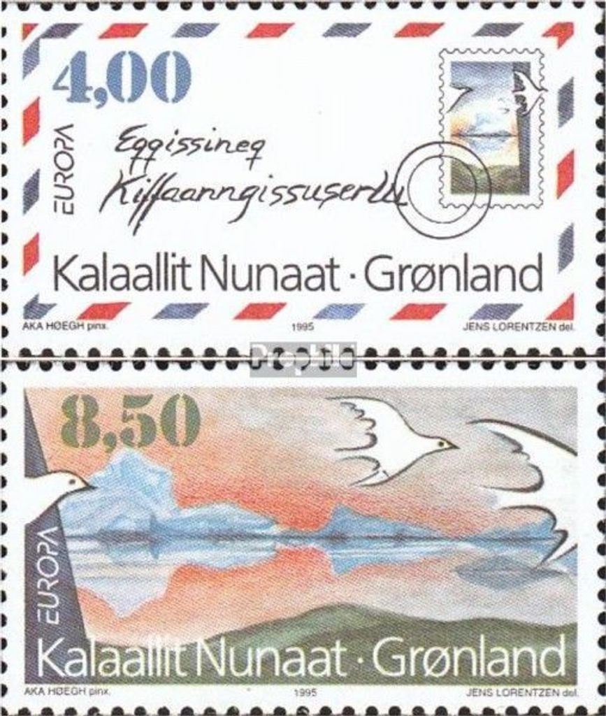 Briefmarken Dänemark - Grönland 1995 Mi 262-263 (kompl.Ausg.) postfrisch Frieden