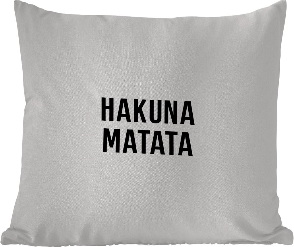 MuchoWow Outdoor Kissen - Zitate - Hakuna matata - Kinder - Baby - Text - 40x40 cm - Wetterfest - Lounge Kissen - Kopfkissen - Interieur - Polste...