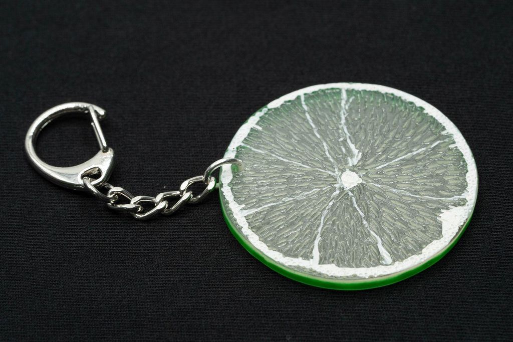 Limettenscheibe Schlüsselanhänger Anhänger Limette Frucht Produktbild 