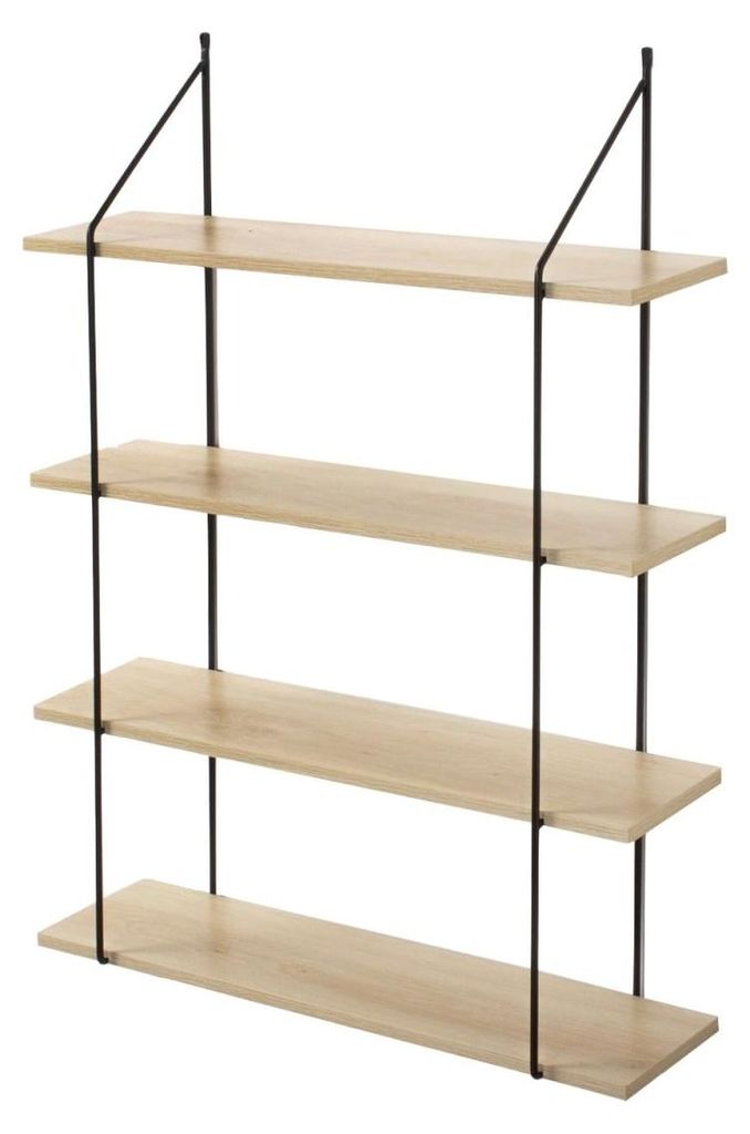 CALICOSY - Étagère Murale 4 NiveauxReproduction Bois L60 cm Image du produit 
