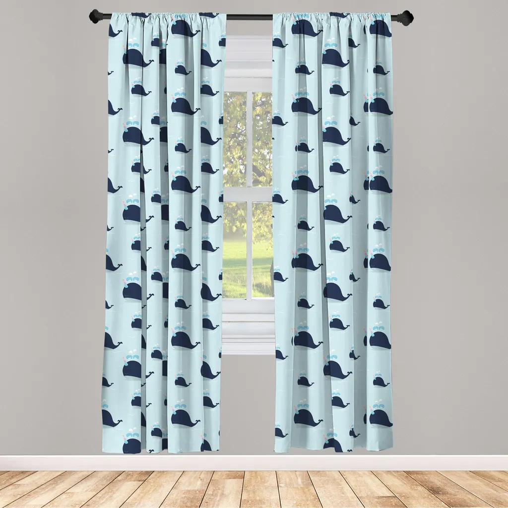 ABAKUHAUS Tende Asilo Nido 2 Pezzi 75x175 cm - Fantasia Nautica Unicorno - 2
