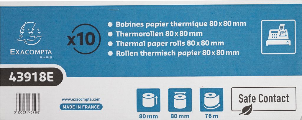 Exacompta Thermorolle SC 80x80x76m 55g 3x10Rl