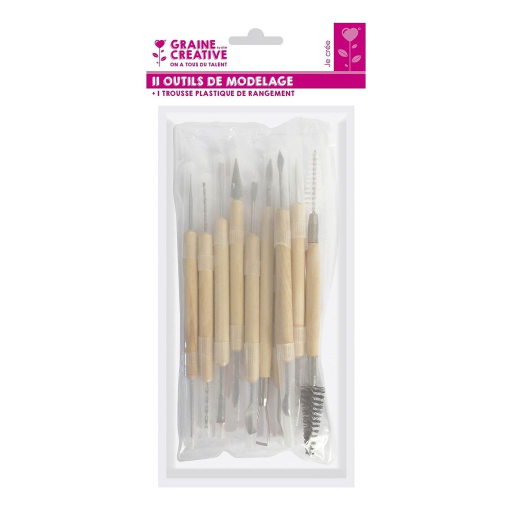 Graine Creative Modellierwerkzeug Set - 11-teiliges Ton Zubehör
