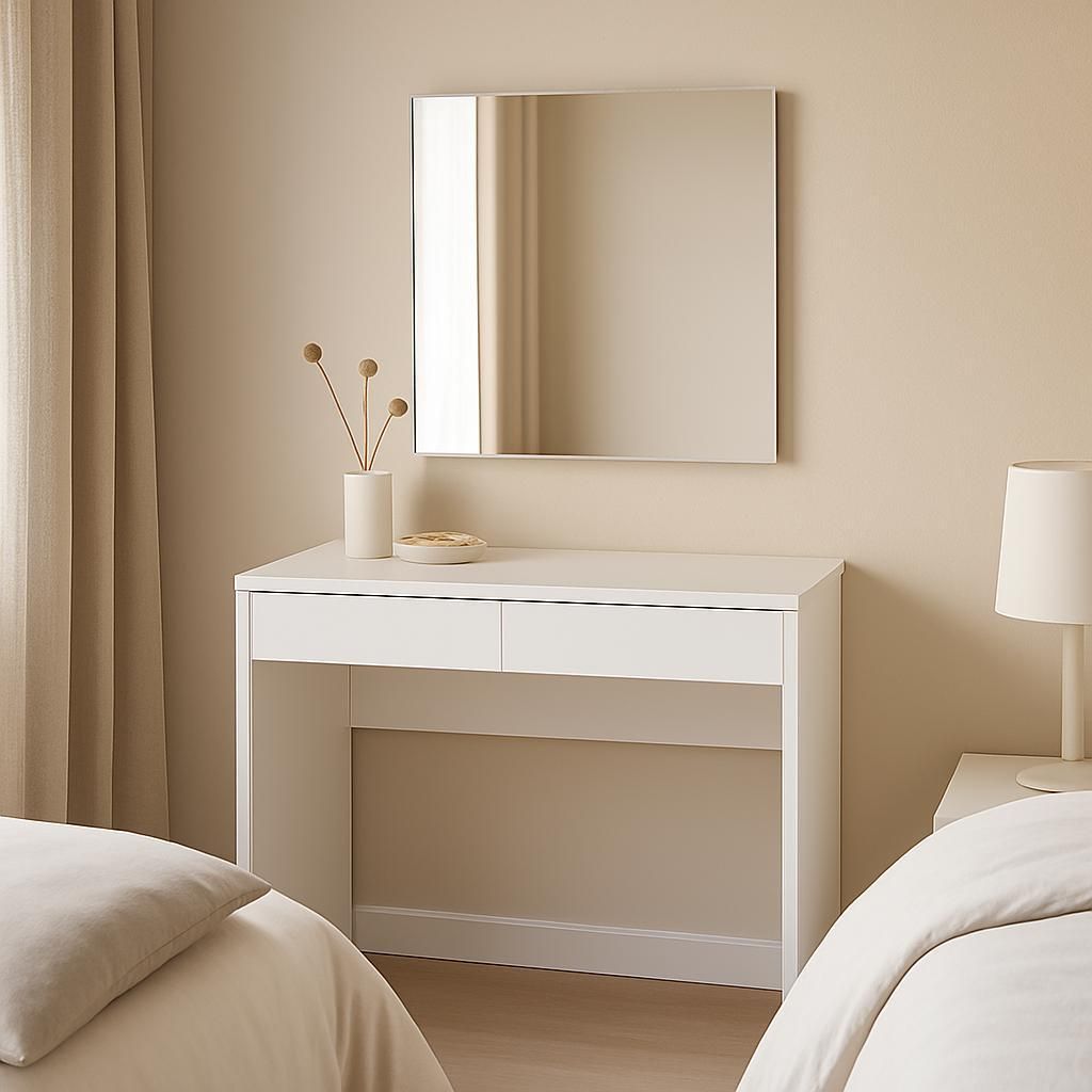 Computertisch Vikko Weiß | Moderner Schreibtisch 100x59 cm