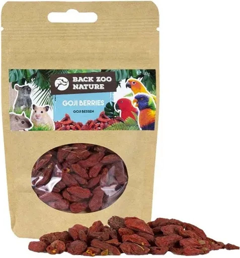 Back Zoo Nature Getrocknete Goji Beeren für Papageien 40g - Hochwertiger Snack