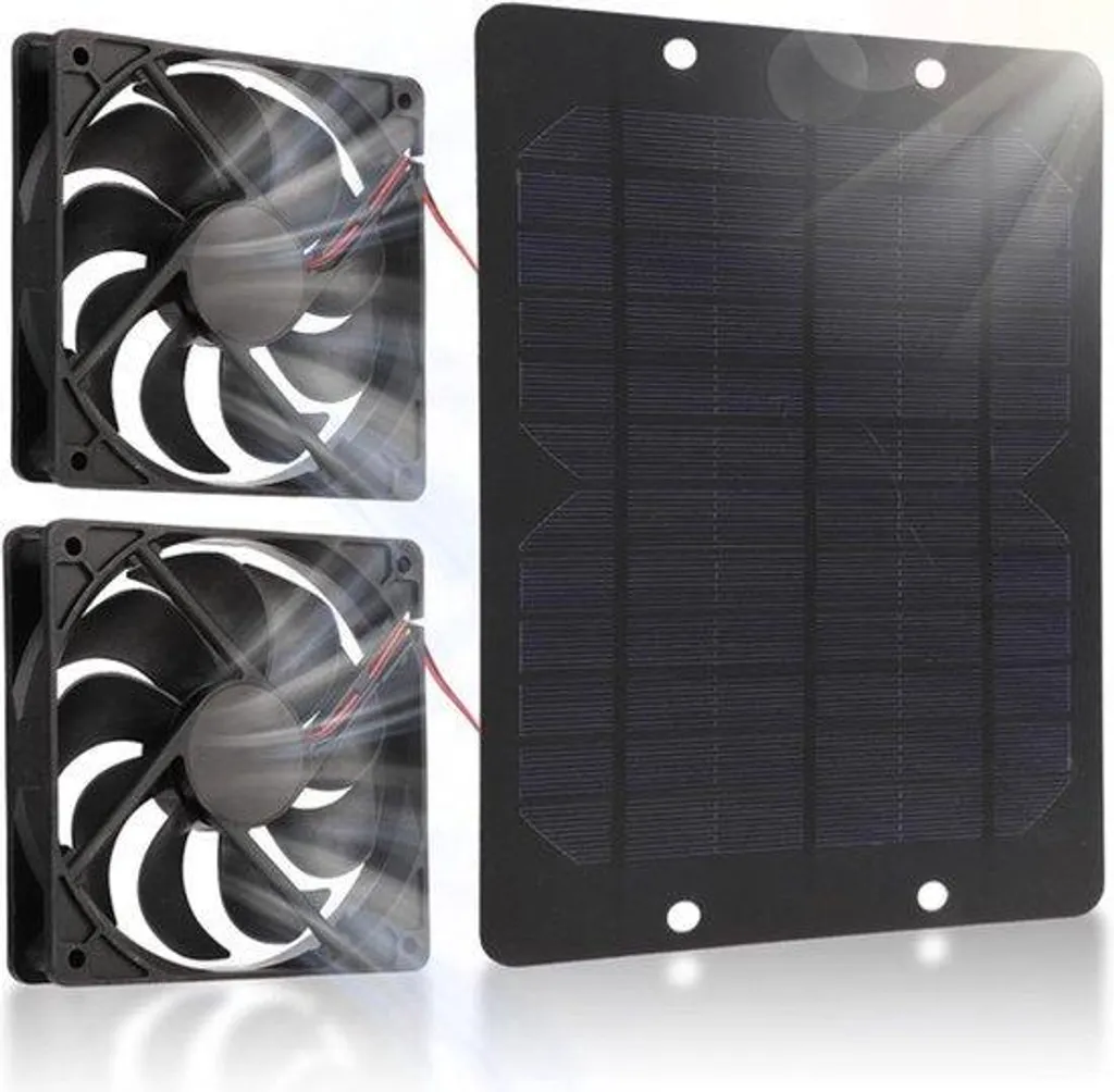 Ventilateur solaire pour poulailler et serre, kit complet 10W 12V